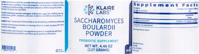 Saccharomyces boulardii Powder label