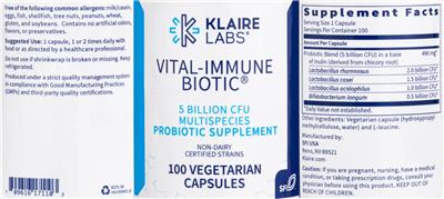 Vital-Immune Biotic label