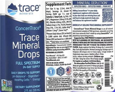 ConcenTrace Trace Mineral Drops label