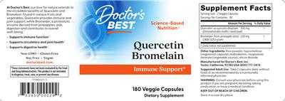 Quercetin Bromelain label