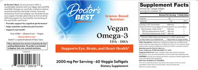 Vegan Omega-3 2000 mg label