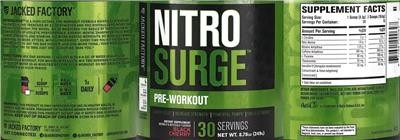 Nitrosurge Pre-Workout Black Cherry label