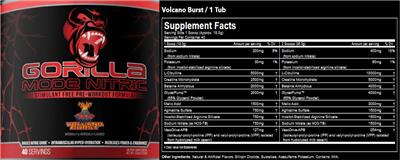 Gorilla Mode Nitric Volcano Burst label
