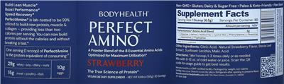 Perfect Amino Strawberry label