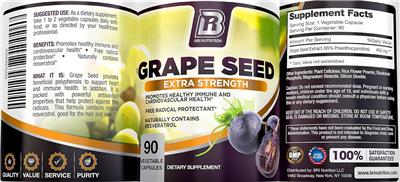 Grape Seed Extract label