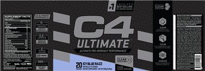 C4 Ultimate Icy Blue Razz label