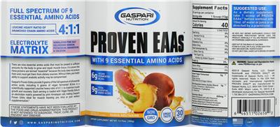 Proven EAAs Guava Nectarine label