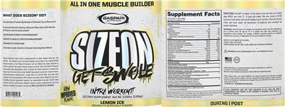 SizeOn Lemon Ice label