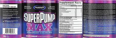 SuperPump MAX Grape Cooler label