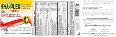 Hema-Plex Tablets label