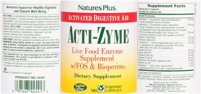 Acti-Zyme label