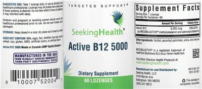 Active B12 5000 label