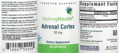 Adrenal Cortex 50 mg label