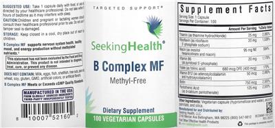 B Complex MF label