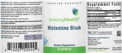 Histamine Block label