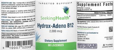 Hydrox-Adeno B12 2,000 mcg label