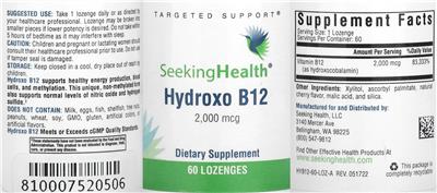 Hydroxo B12 2,000 mcg label