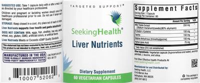 Liver Nutrients label