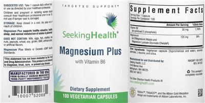 Magnesium Plus label