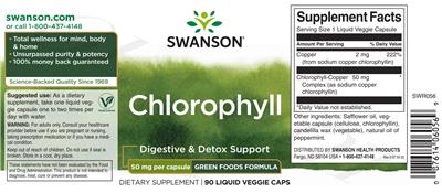 Chlorophyll 50 mg label