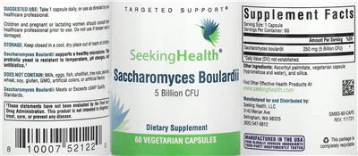 Saccharomyces Boulardii 5 Billion CFU label
