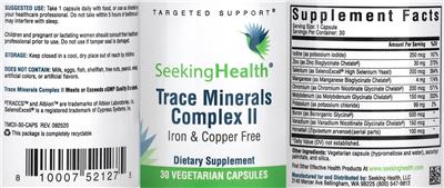 Trace Minerals Complex II label