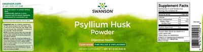 Psyllium Husk Powder 5 grams label