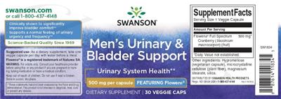 Men's Urinary & Bladder Support label