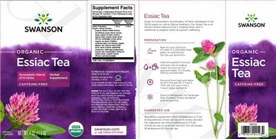 Organic Essiac Tea label