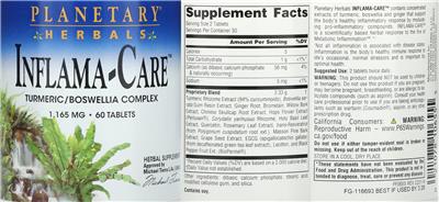Inflama-Care label