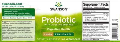 Probiotic with Digestive Enzymes label