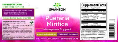 Pueraria Mirifica with B6 & B12 label