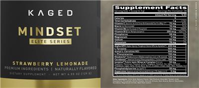 Mindset Elite Series Strawberry Lemonade label
