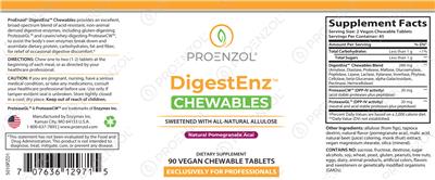 Chewables DigestEnz Natural Pomegranate Acai label