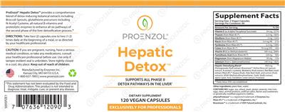 Hepatic Detox label