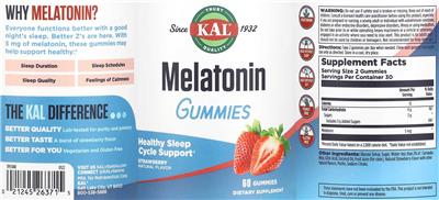 Melatonin Gummies Strawberry label