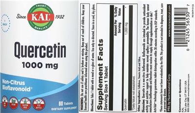 Quercetin 1000 mg label