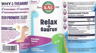 Relax-a-Saurus Grape label