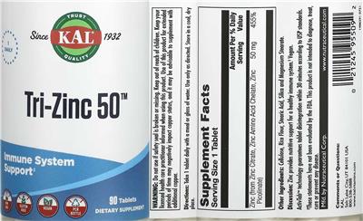 Tri-Zinc 50 label