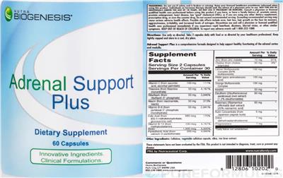 Adrenal Support Plus label