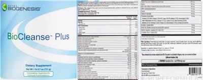 BioCleanse Plus label