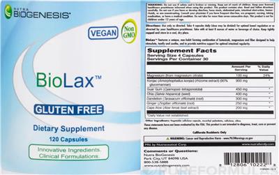 BioLax label