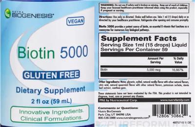 Biotin 5000 label