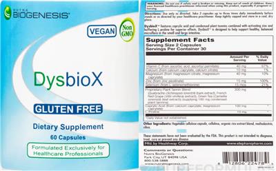 DysbioX label