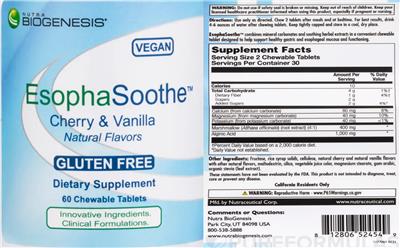 EsophaSoothe label