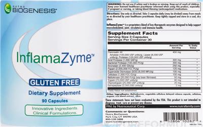 InflamaZyme label