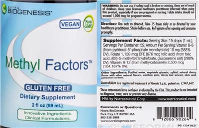 Methyl Factors label