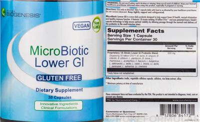 MicroBiotic Lower GI label
