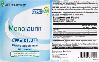 Monolaurin label