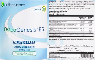 OsteoGenesis ES label
